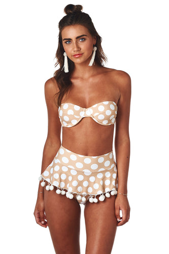 Polka Dot Strapless Bustier