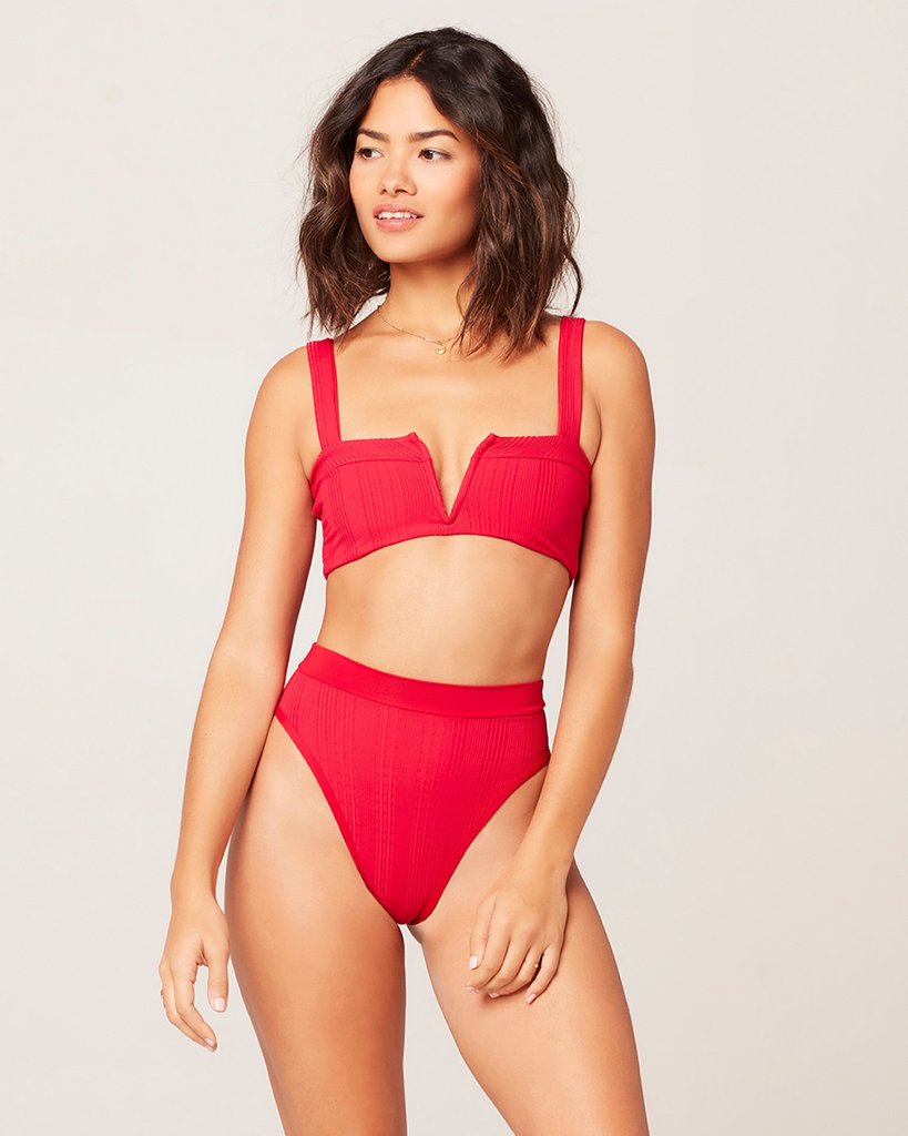Pointelle Rib Lee Lee Bikini Top