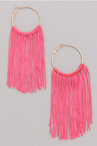 Tassel Hoop Earrings