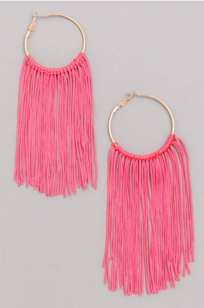 Tassel Hoop Earrings