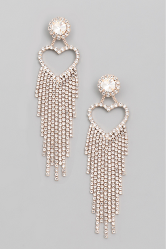 Heart Fringe Earring
