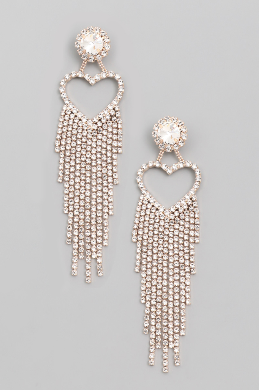 Heart Fringe Earring