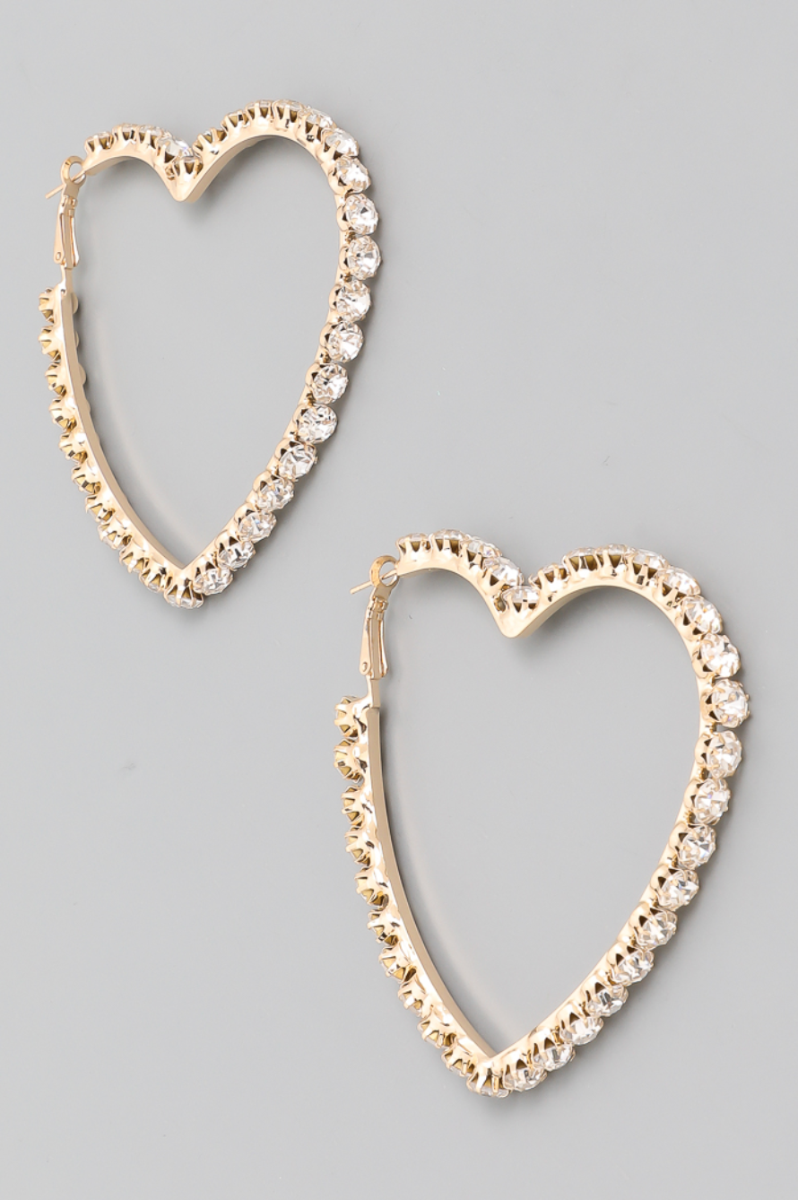 Heart Hoop Earrings