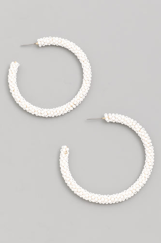 Beaded Hoops