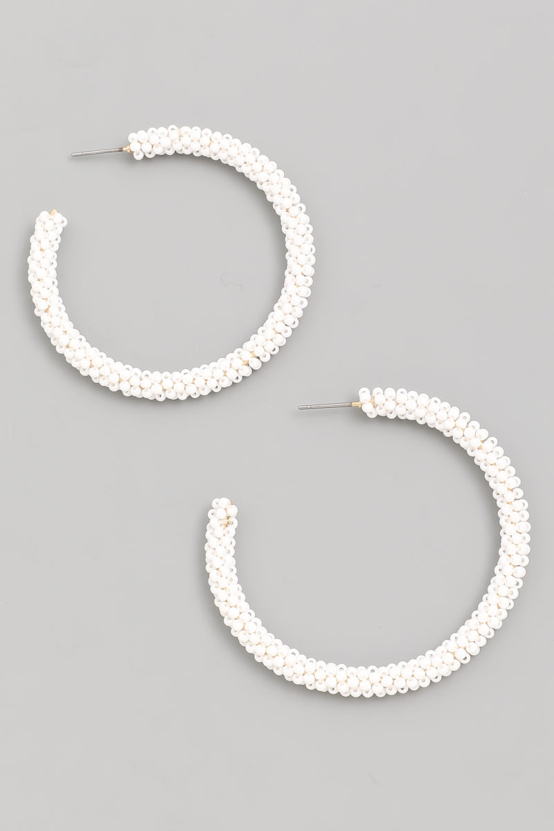 Beaded Hoops